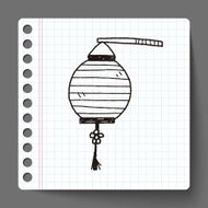 Chinese decorative lantern doodle N5