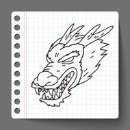 Chinese dragon doodle N3