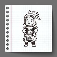 Chinese knight doodle N2