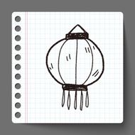 Chinese New Year decorative lantern doodle N8