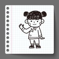 Chinese woman doodle N4