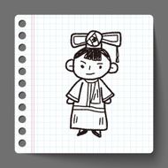 Chinese woman doodle N5