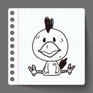 Chinese Zodiac Chicken doodle drawing N2