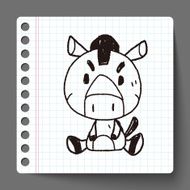 Chinese Zodiac horse doodle drawing N2