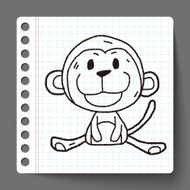 Chinese Zodiac monkey doodle drawing N2