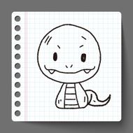 Chinese Zodiac snake doodle drawing N2