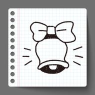 Christmas bell doodle drawing N6