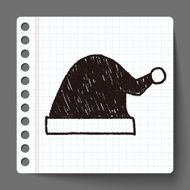Christmas hat doodle drawing N6