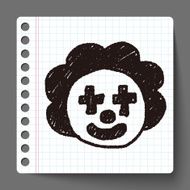 clown doodle drawing N23