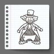 clown doodle drawing N25