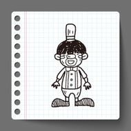 clown doodle drawing N26