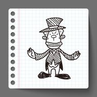 clown doodle drawing N27