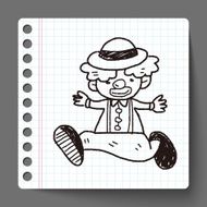 clown doodle drawing N30