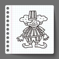 clown doodle drawing N32