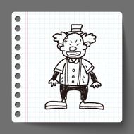 clown doodle drawing N34