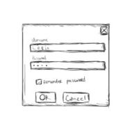 Vector Sketch Password Dialog