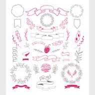 Hand-draw vector illustration with doodles elements