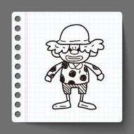 clown doodle drawing N35