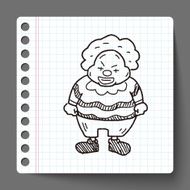 clown doodle drawing N37