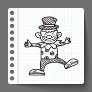 clown doodle drawing N40