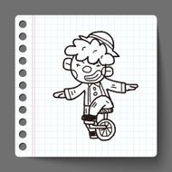 clown doodle drawing N41