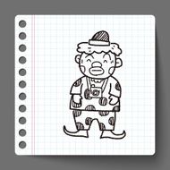 clown doodle drawing N42