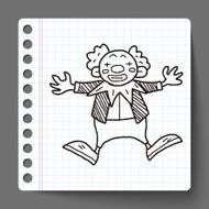 clown doodle drawing N43