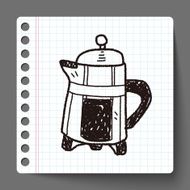 coffee doodle drawing N15