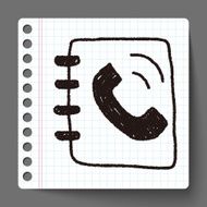 contact book doodle drawing N4