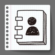 contact book doodle drawing N5