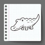 Crocodile doodle N4