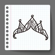 crown doodle N14