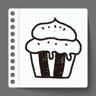 cupcake doodle drawing N9