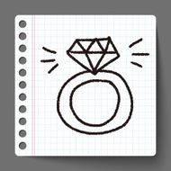 diamond ring doodle drawing N4