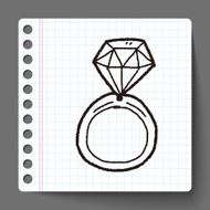 diamond ring doodle drawing N5