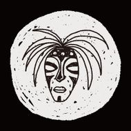 African mask doodle N5