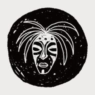 African mask doodle N6