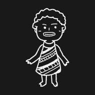 African people doodle N4