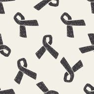 AIDS DAY doodle seamless pattern background
