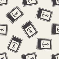 anchor doodle seamless pattern background