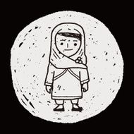 arab woman doodle N3