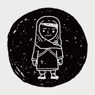 arab woman doodle N4