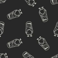arab woman doodle seamless pattern background N2