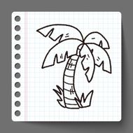 doodle coconut tree N2