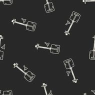 banjo doodle seamless pattern background N4