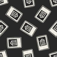 bank doodle seamless pattern background N2