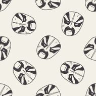 Beijing opera doodle seamless pattern background