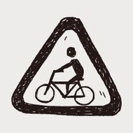bicycle sign doodle N3