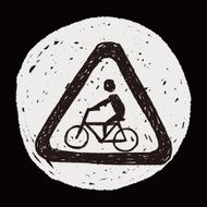 bicycle sign doodle N5
