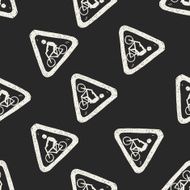bicycle sign doodle seamless pattern background N2